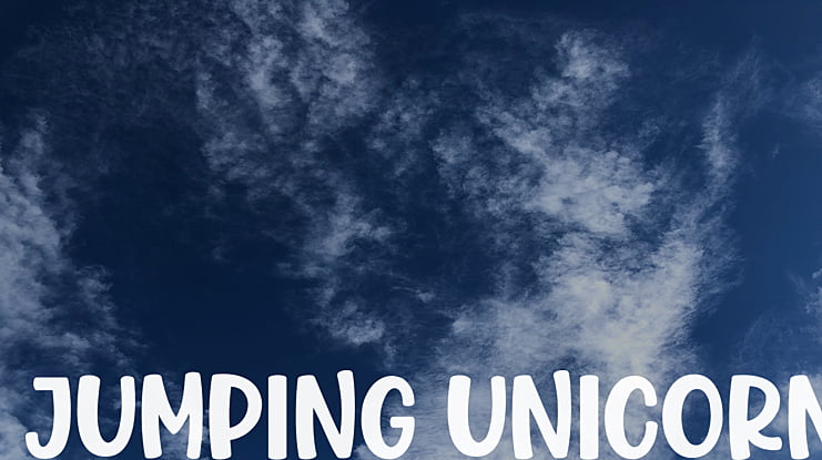 Jumping Unicorn Font