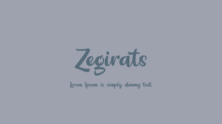 Zegirats Font : Download Free for Desktop & Webfont
