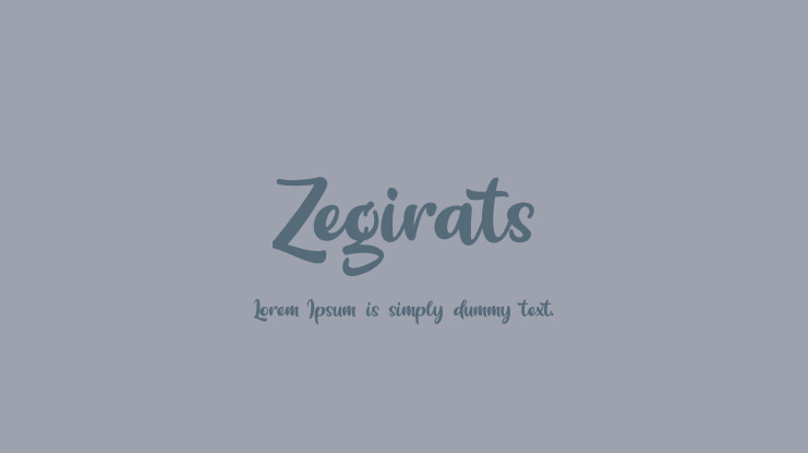Zegirats Font