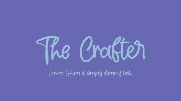 The Crafter Font