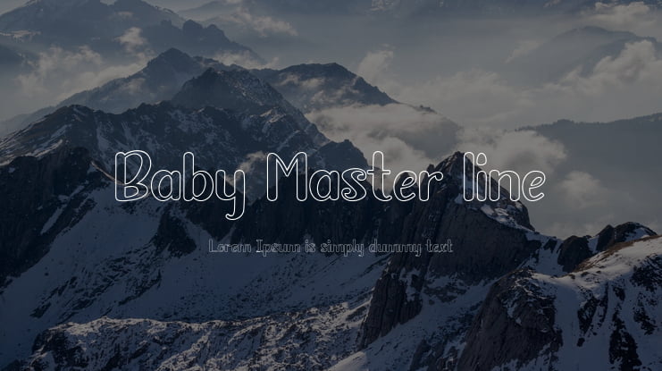 Baby Master line Font