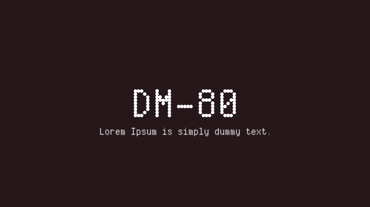 DM-80 Font Family