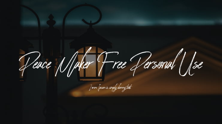 Peace Maker Free Personal Use Font
