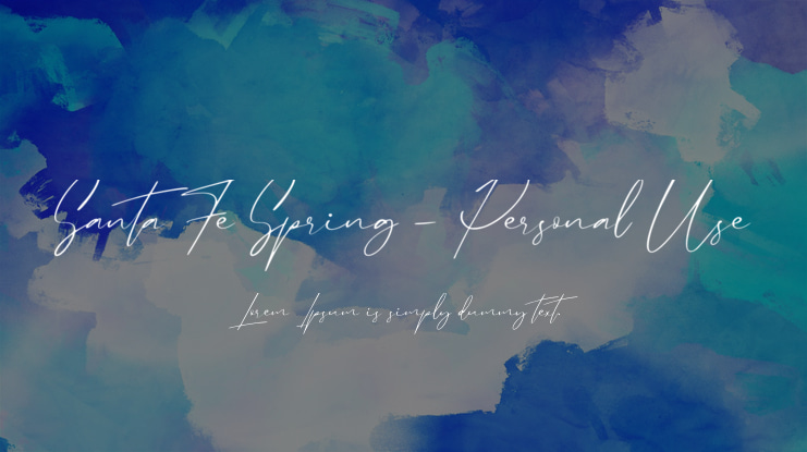 Santa Fe Spring - Personal Use Font