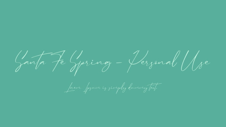 Santa Fe Spring - Personal Use Font
