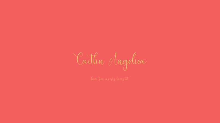 Caitlin Angelica Font Family