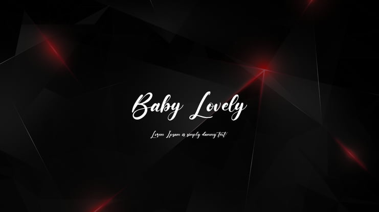 Baby Lovely Font Family