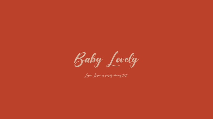 Baby Lovely Font Family