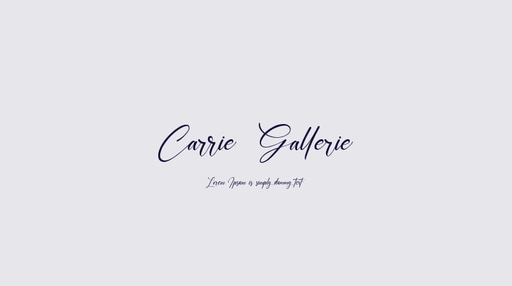 Carrie  Gallerie Font Family