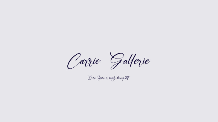 Carrie  Gallerie Font Family