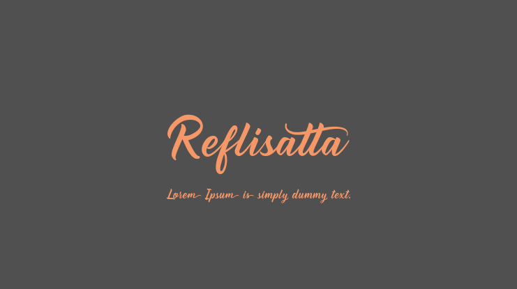 Reflisatta Font Family