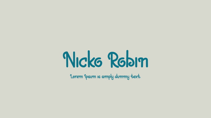 Nicko Robin Font