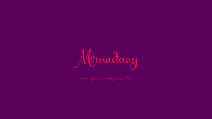 Mirandany Font
