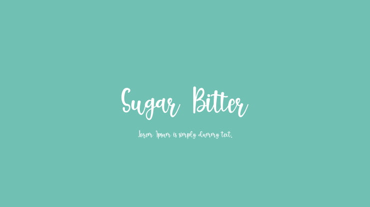 Sugar Bitter Font