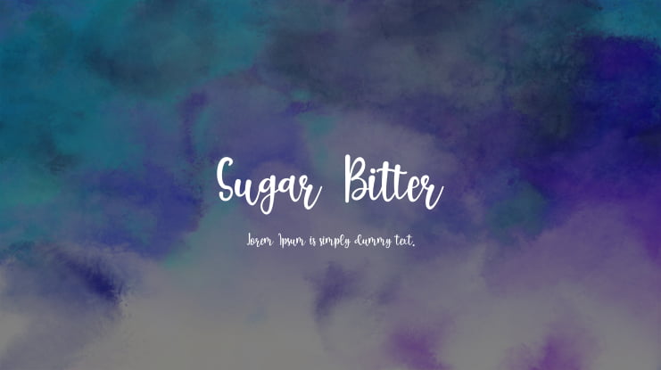 Sugar Bitter Font