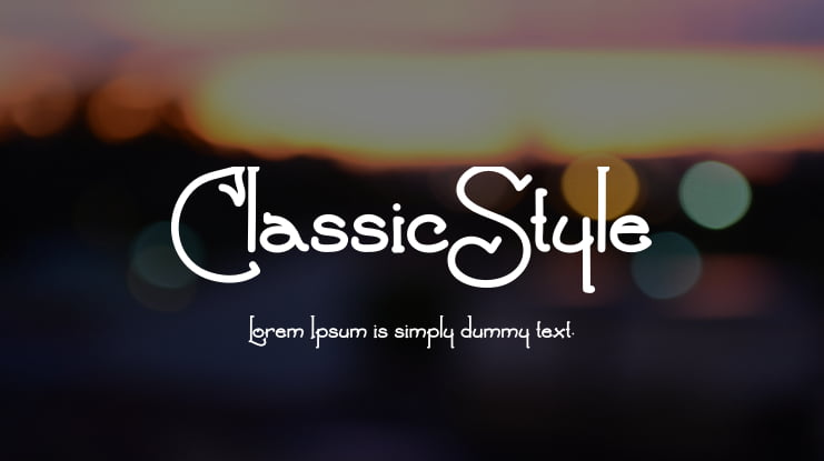 ClassicStyle Font