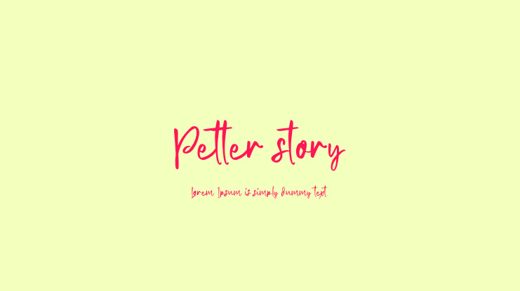 Petter story Font