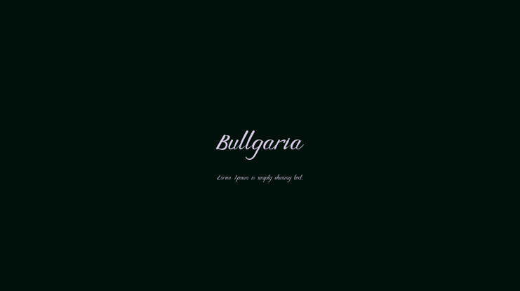 Bullgaria Font