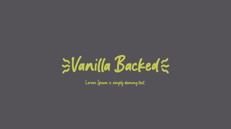 VanillaBacked Font