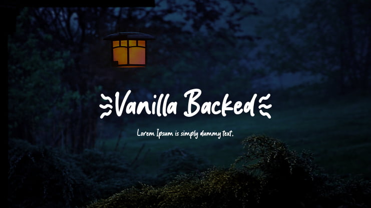 VanillaBacked Font