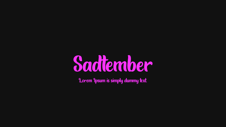 Sadtember Font