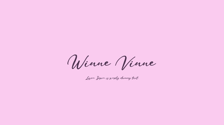 Winne Vinne Font Family