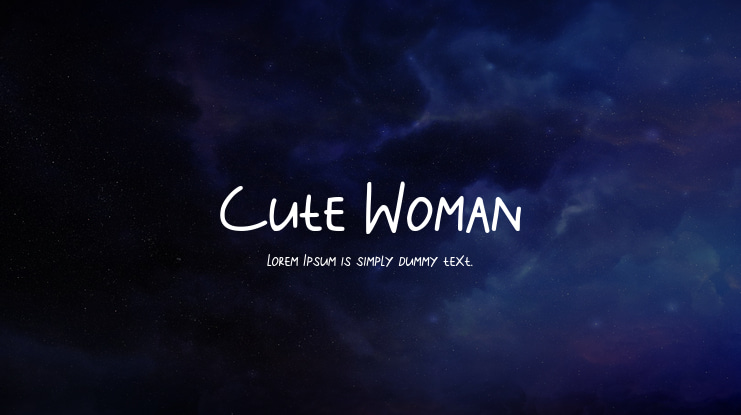 Cute Woman Font