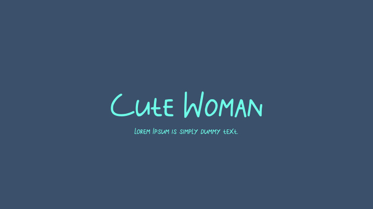 Cute Woman Font