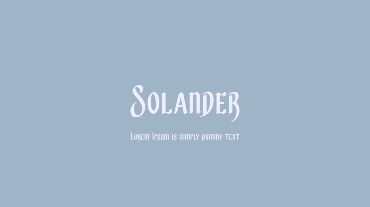 Solander Font