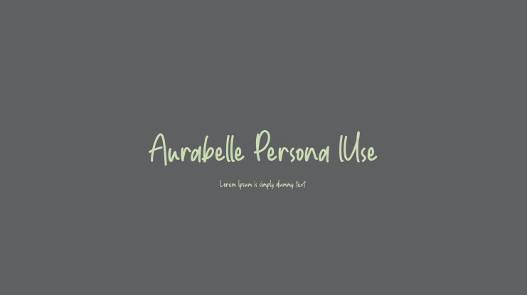 Aurabelle Persona lUse Font