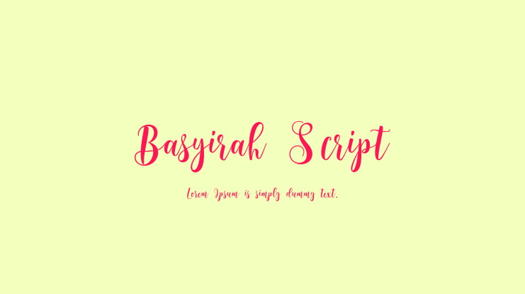 Basyirah Script Font