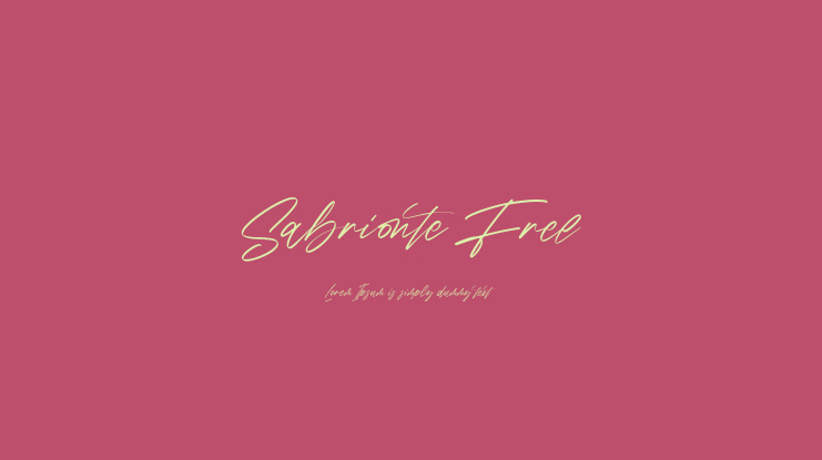 Sabrionte Free Font