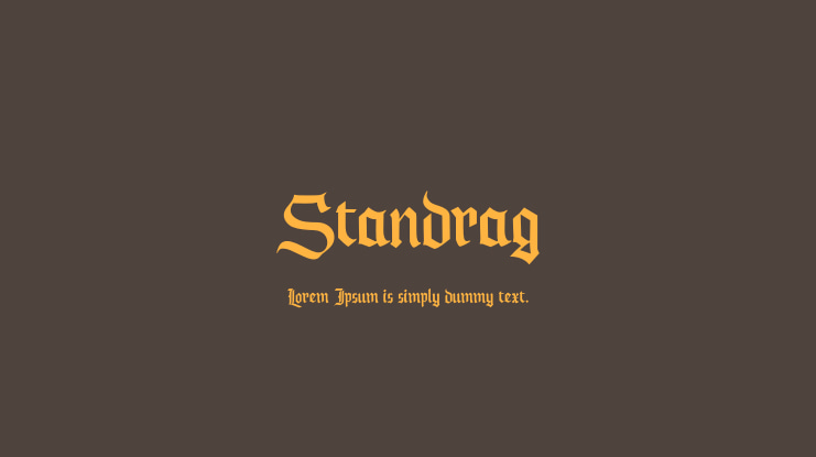 Standrag Font