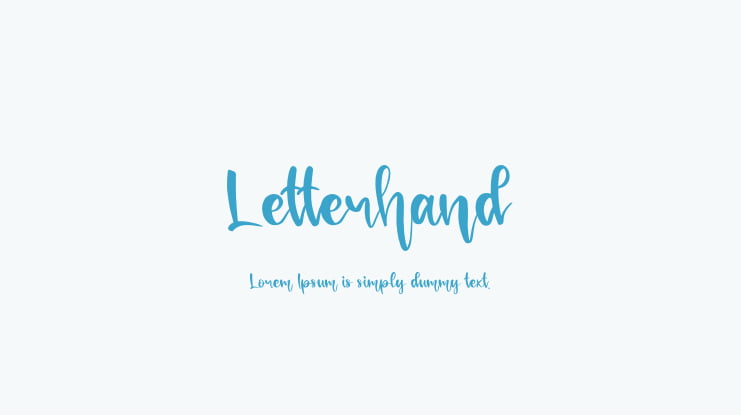Letterhand Font