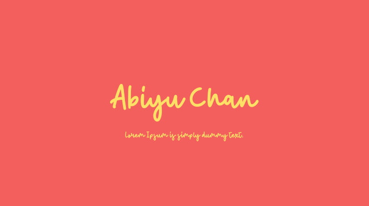 Abiyu Chan Font Family