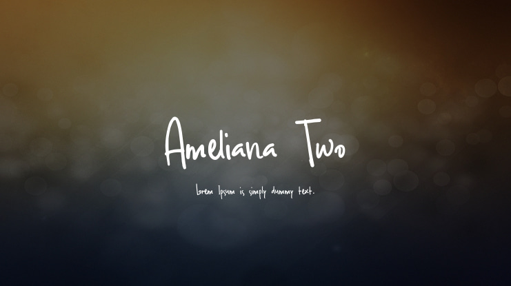 Ameliana Two Font Family