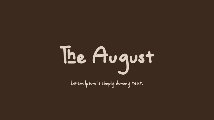 The August Font