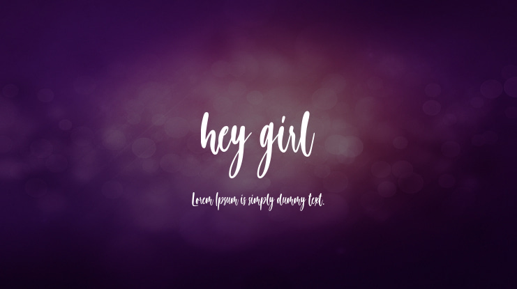 hey girl Font