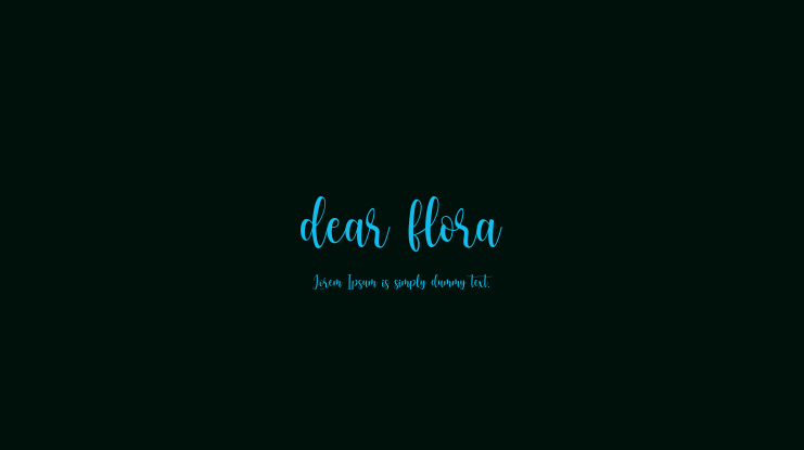 dear flora Font
