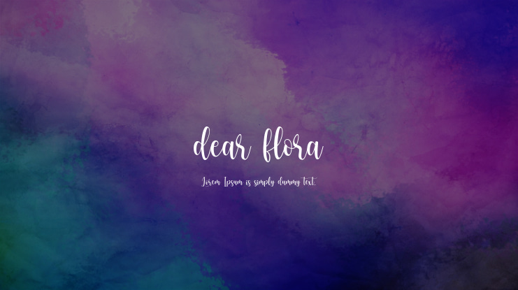 dear flora Font