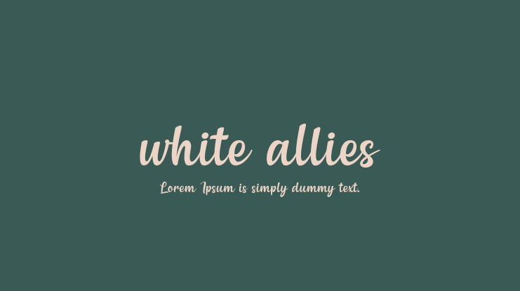 white allies Font