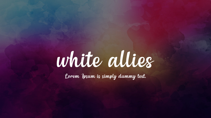 white allies Font