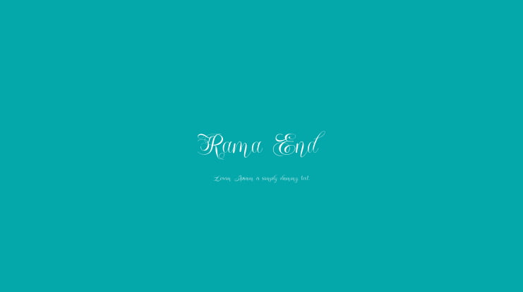 Rama End Font