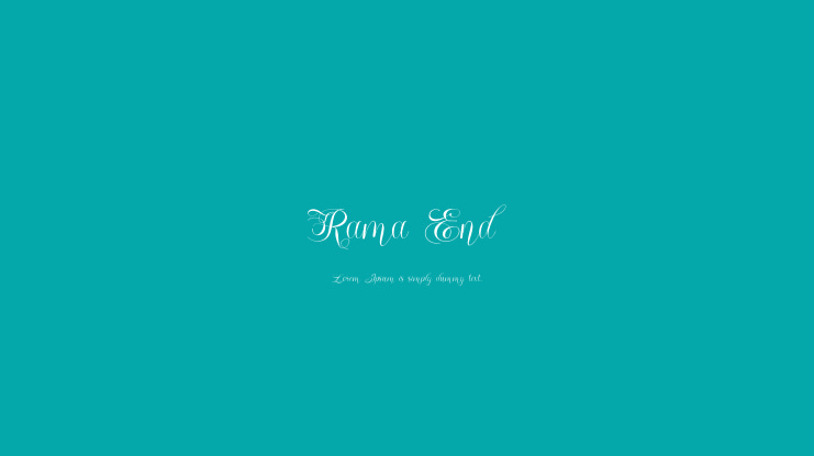 Rama End Font