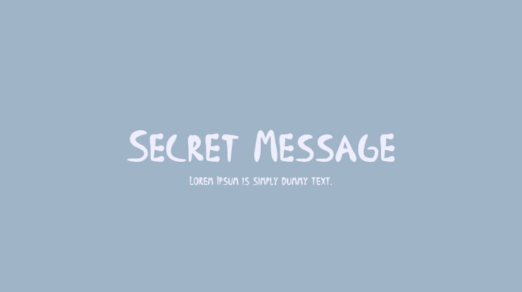 Secret Message Font
