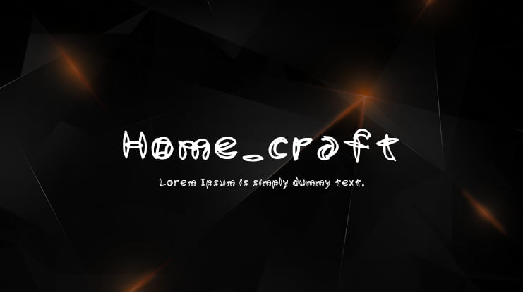 Home_craft Font