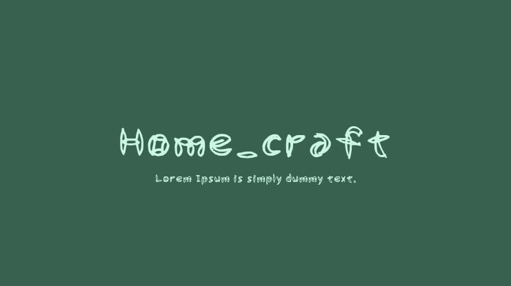 Home_craft Font