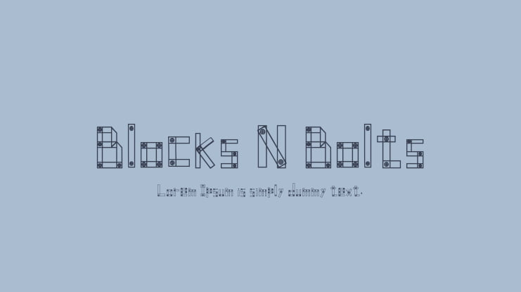 Blocks N Bolts Font