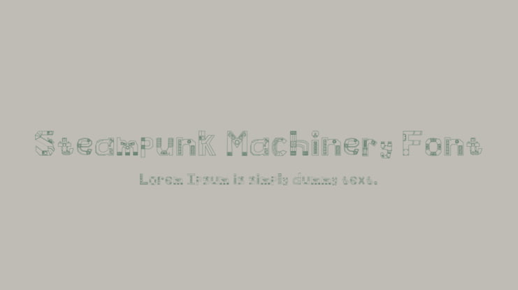 Steampunk Machinery Font