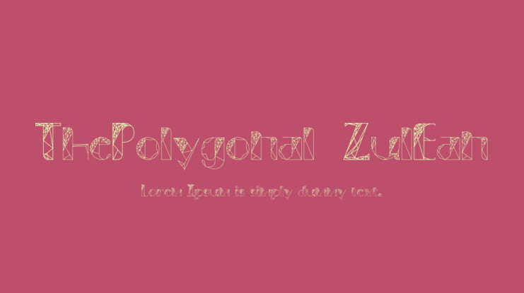 ThePolygonal-ZulEan Font